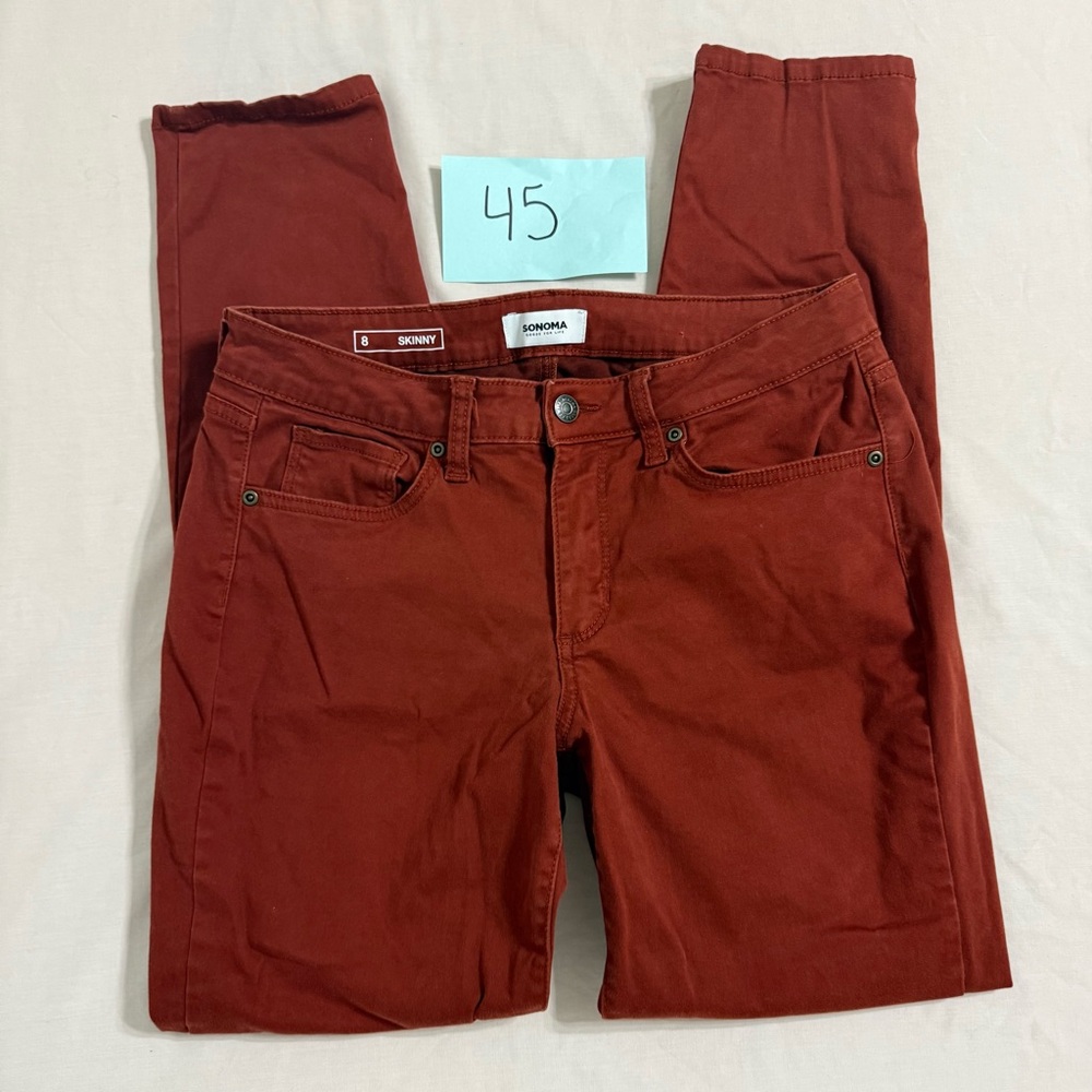 Sonoma Brick Red Skinny Jeans